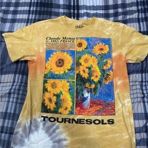 PacSun Yellow Tie-Dye Claude Monet Graphic Tee